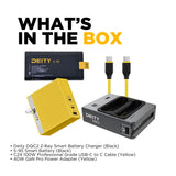Deity DQC2 2-Bay Smart Battery Charger with Battery Indicator and USB-C Input Ports (Black) Bundle
