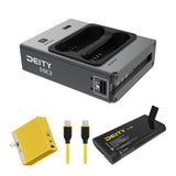 Deity DQC2 2-Bay Smart Battery Charger with Battery Indicator and USB-C Input Ports (Black) Bundle
