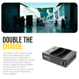 Deity DQC2 2-Bay Smart Battery Charger with Battery Indicator and USB-C Input Ports (Black) Bundle
