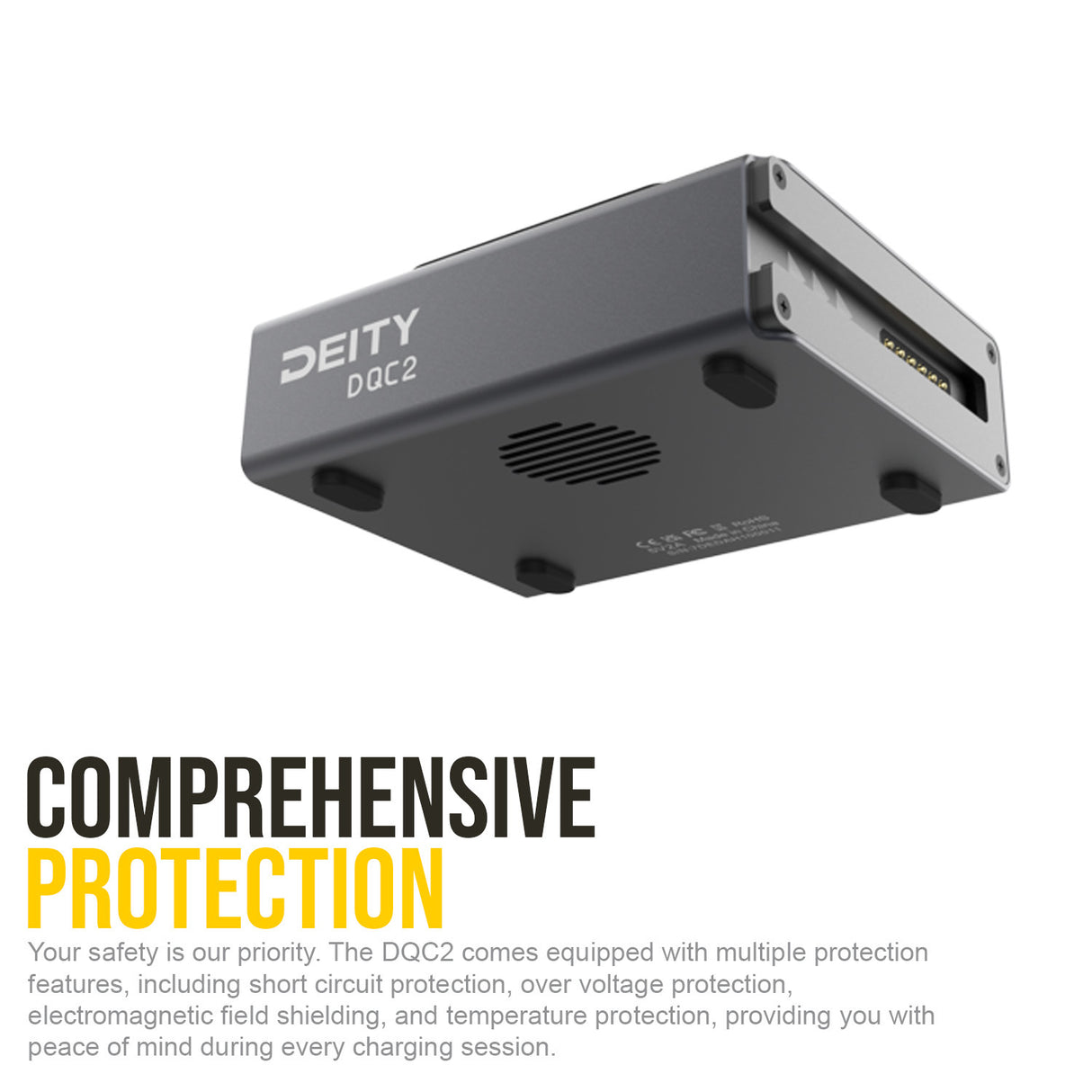 Deity DQC2 2-Bay Smart Battery Charger with Battery Indicator and USB-C Input Ports (Black) Bundle