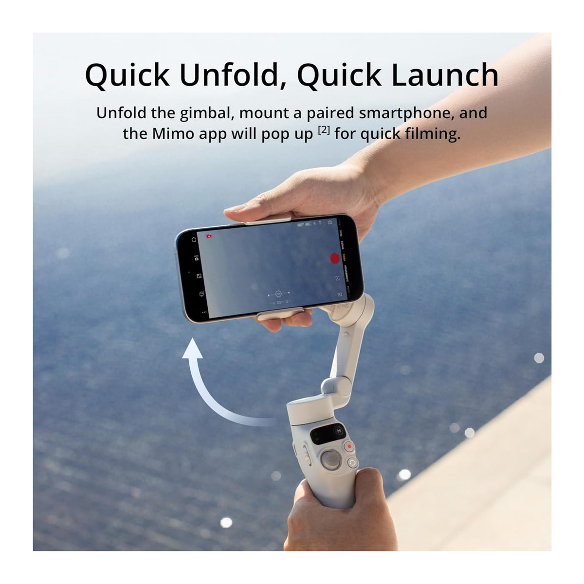 DJI Osmo Mobile 7 Gimbal with DJI Mic 2 Transmitter (White), Lavalier Mic, and Travel Case