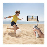 DJI Osmo Mobile 7 Gimbal with DJI Mic 2 Transmitter (White), Lavalier Mic, and Travel Case