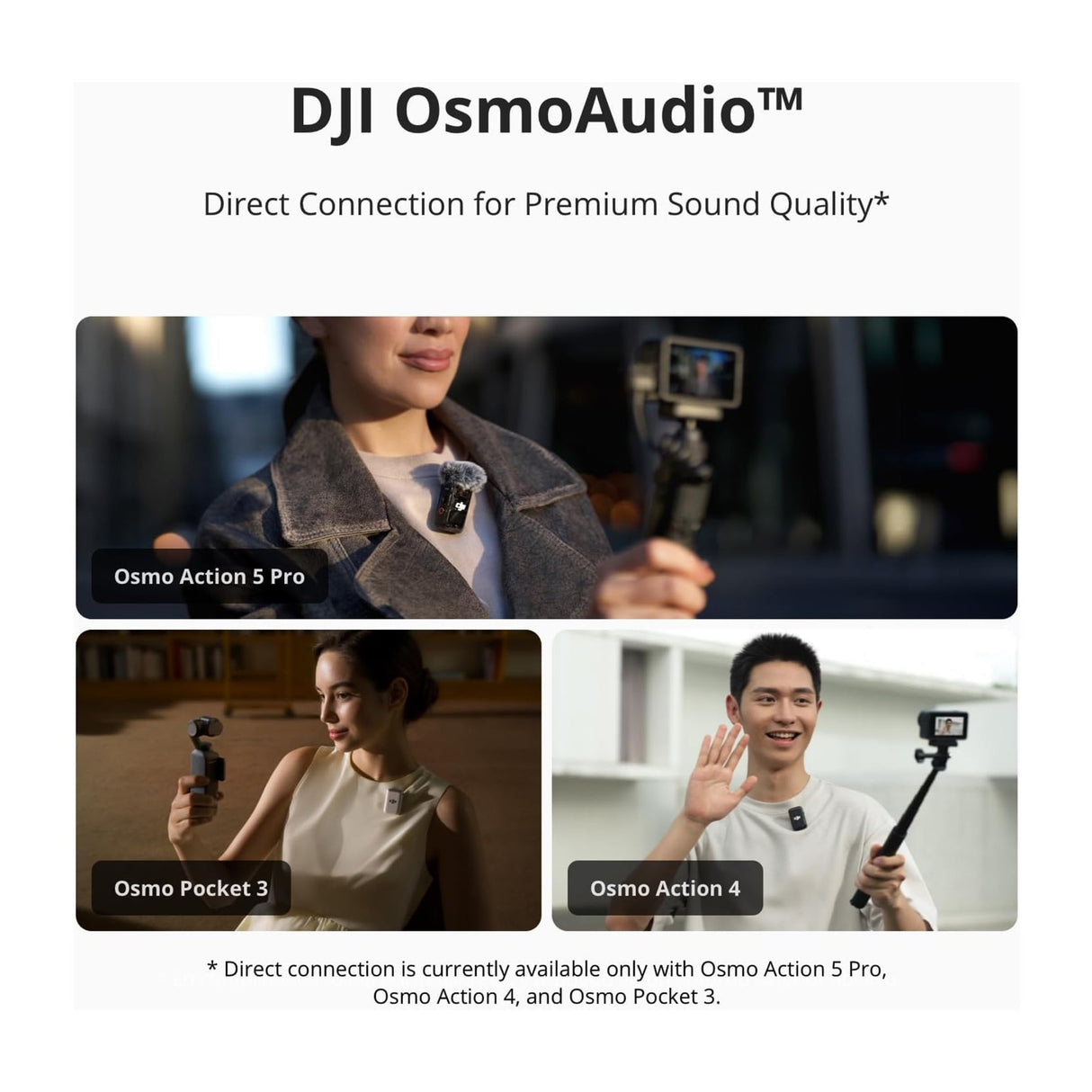 DJI Mic 2 (1 TX, Platinum White) with Omnidirectional Lavalier Microphone