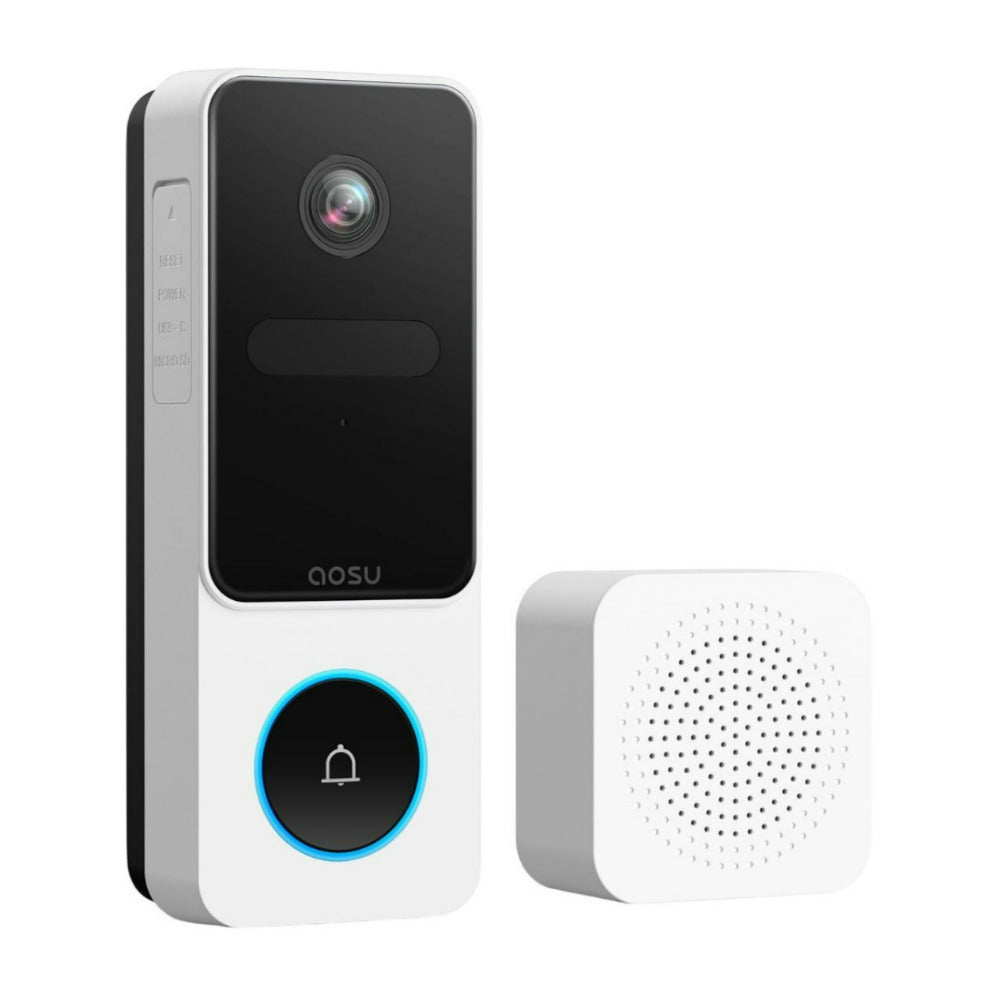 AOSU 2K QHD Waterproof 170-Degree Head-to-Toe Video Doorbell SE with Package and Human Detection