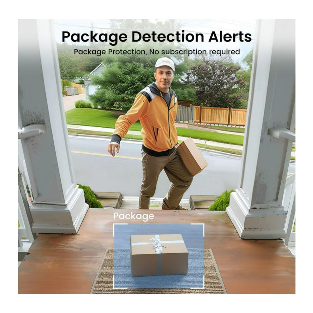 AOSU 2K QHD Waterproof 170-Degree Head-to-Toe Video Doorbell SE with Package and Human Detection