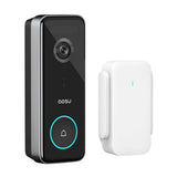 AOSU Waterproof Video Doorbell Ultra with 5MP Ultra HD Camera, Built-In 8GB Memory, and HomeBase