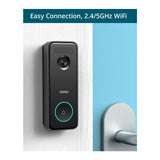 AOSU Waterproof Video Doorbell Ultra with 5MP Ultra HD Camera, Built-In 8GB Memory, and HomeBase