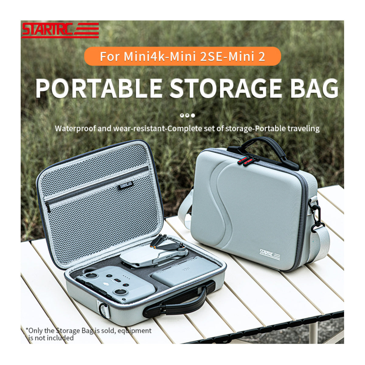 STARTRC Lightweight and Portable Soft Gray Carrying Case for  DJI Mini 4K (Gray)