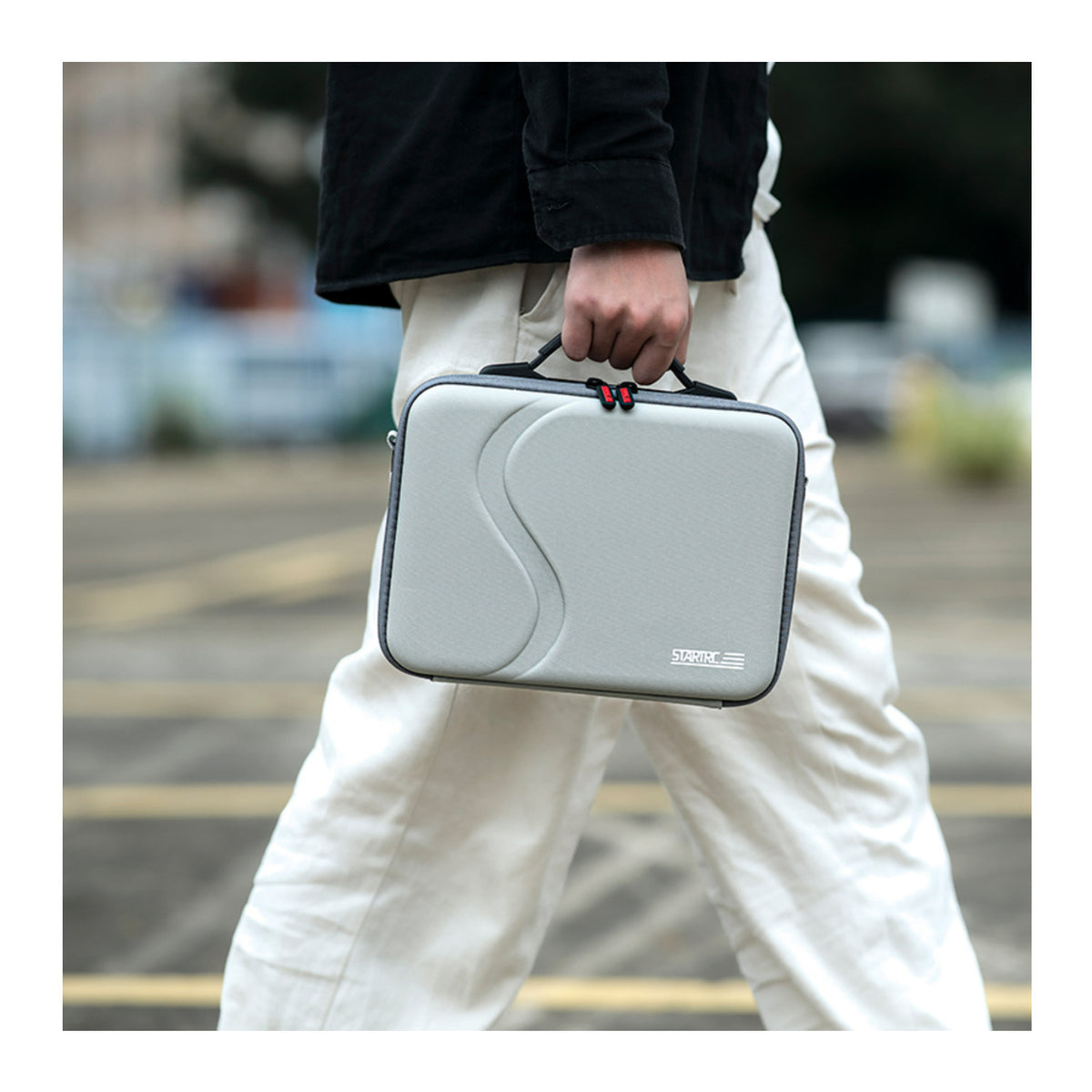 STARTRC Lightweight and Portable Soft Gray Carrying Case for  DJI Mini 4K (Gray)
