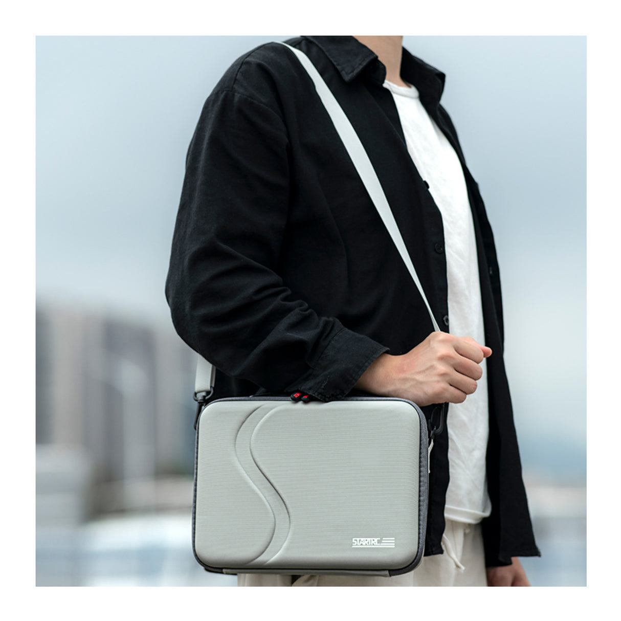 STARTRC Lightweight and Portable Soft Gray Carrying Case for  DJI Mini 4K (Gray)