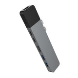 HyperDrive NET 6-In-2 USB-C Hub for Data Transfer, Video Output, and Power Delivery (Space Gray)