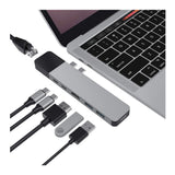 HyperDrive NET 6-In-2 USB-C Hub for Data Transfer, Video Output, and Power Delivery (Space Gray)