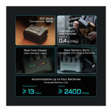 Tilta Portable Charging Station for NP-FZ100 Batteries with 4 Channels and Status Indicators (Green)