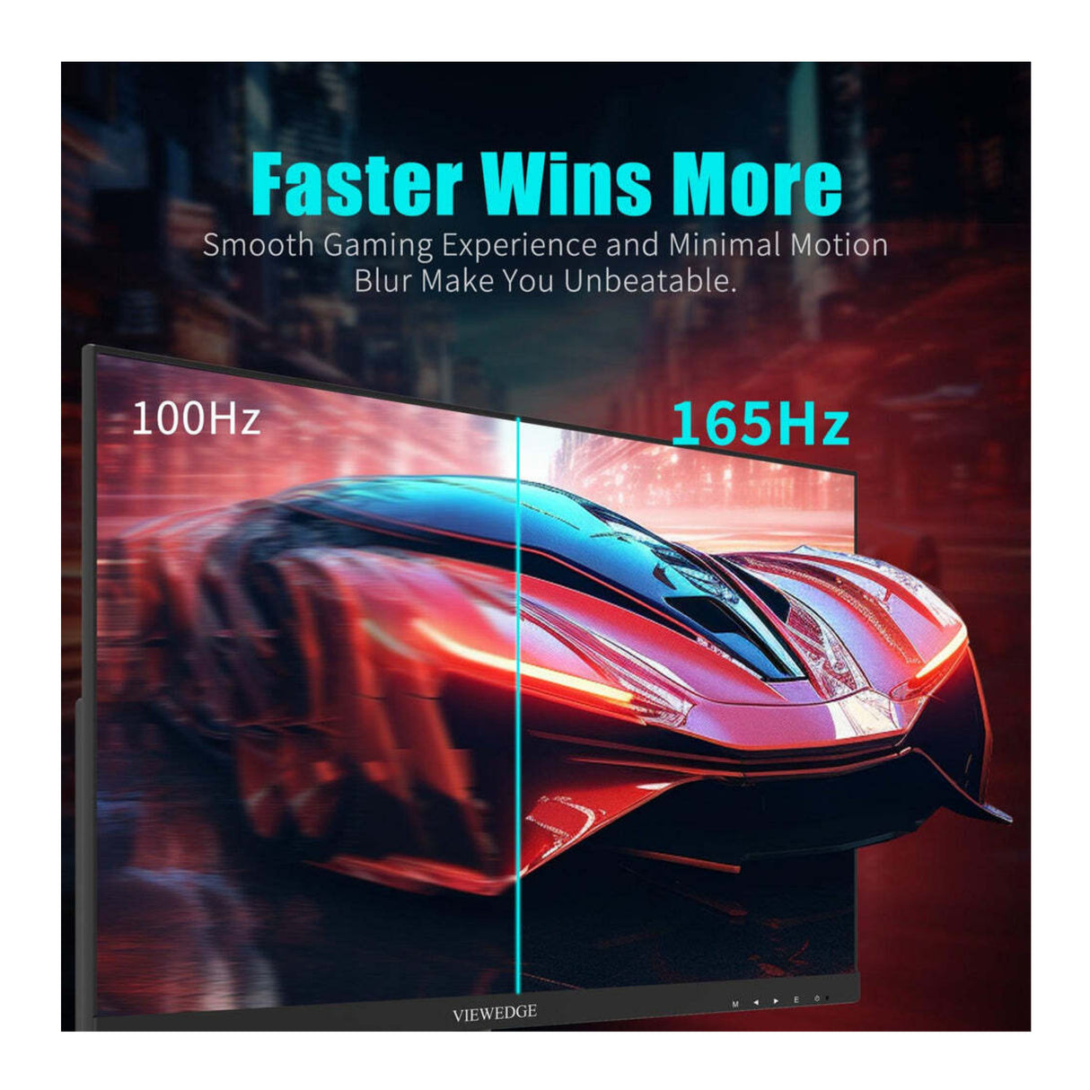 Viewedge 24-inch Gaming Monitor, 165Hz Frameless IPS Panel, Full HD (Black)