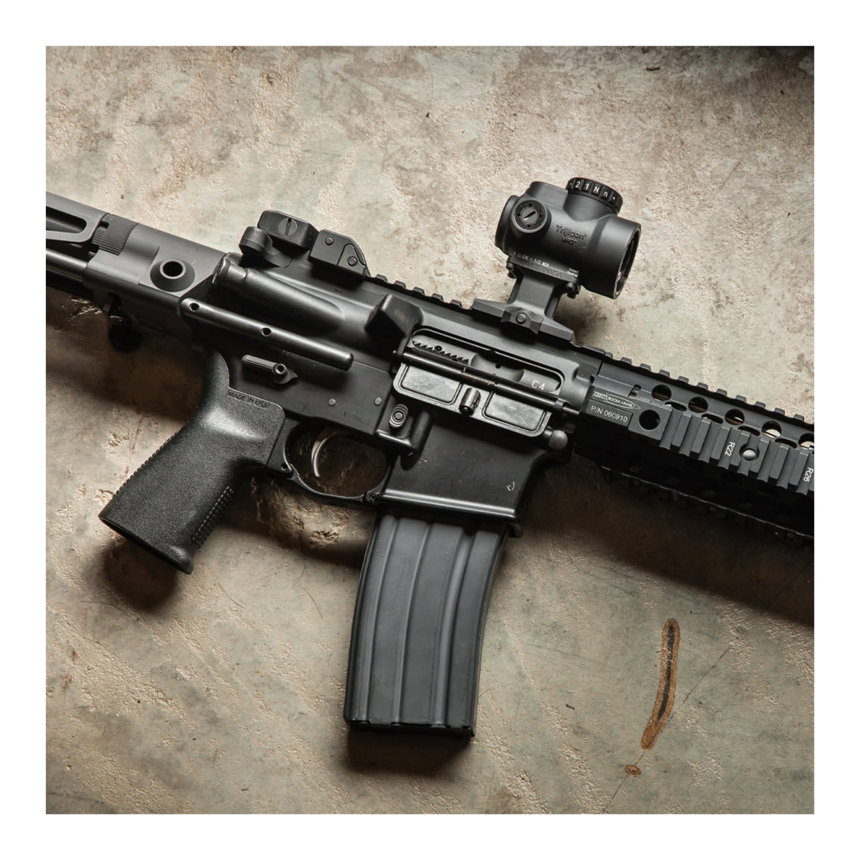 Reptilia DOT Mount 1.93 inch Height with Nitrided Steel Clamp for Trijicon MRO (Black Anodized)