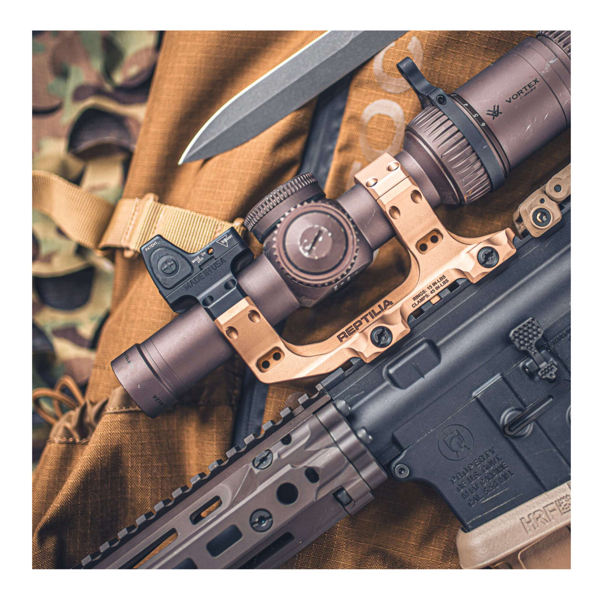 Reptilia ROF-90, MIL-STD for Geissele 30mm and AUS Mount (Black Anodized)