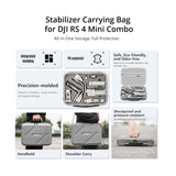 DJI RS 4 Mini Combo Gimbal Stabilizer for Cameras with Auto Axis Locks with Carrying Case