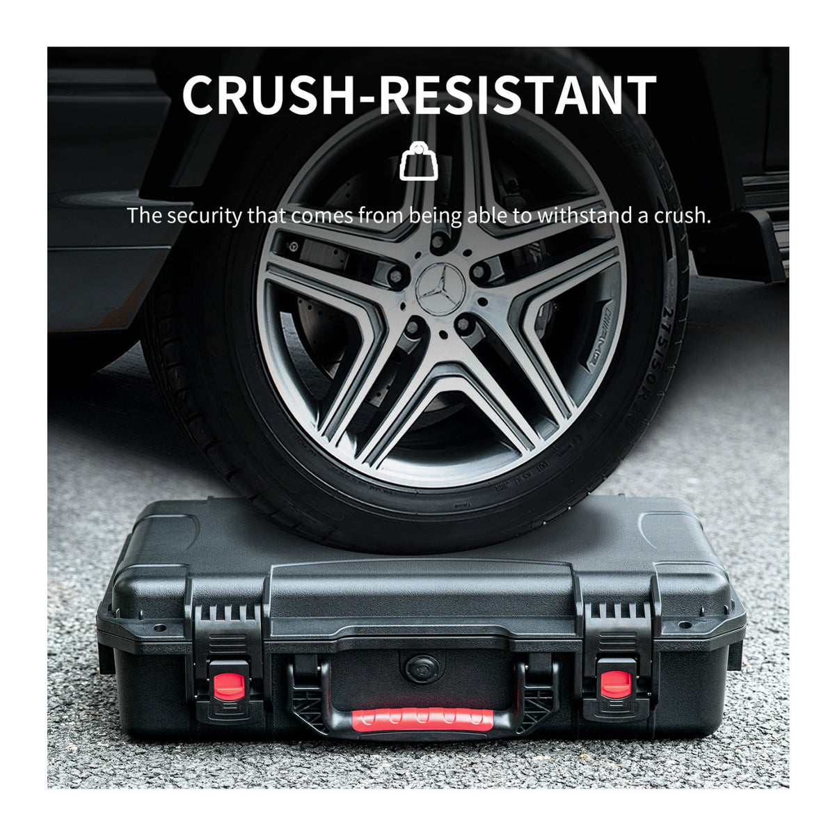 STARTRC Hard Waterproof Box for DJI Avata 2 Drone with Custom Foam Inserts and Carry Handle (Black)