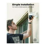 AOSU SolarCam D1 Classic 2K Wireless Camera with Pan-Tilt-Zoom Technology (Black and White)