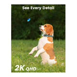 AOSU SolarCam D1 Classic 2K Wireless Camera with Pan-Tilt-Zoom Technology (Black and White)