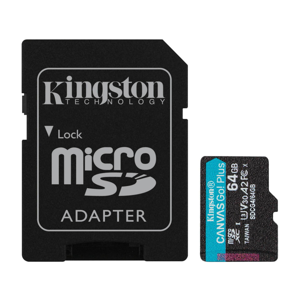 Kingston Canvas Go Plus U3 V30 A2 microSD Card with SD Adapter and 200MBPS Read Speed (64GB)