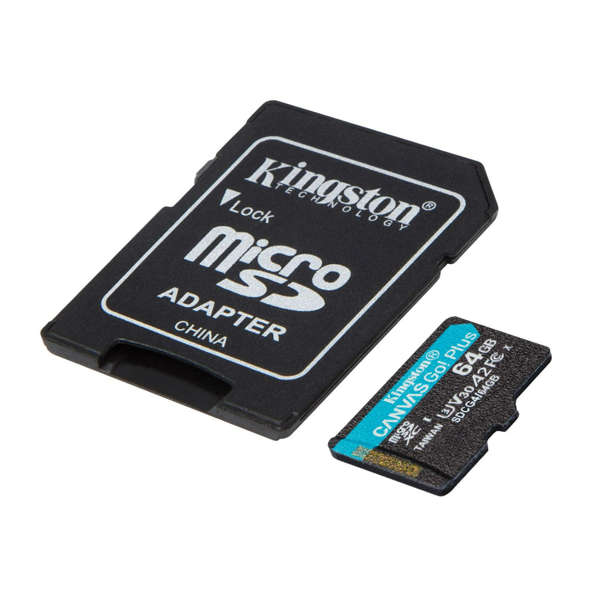Kingston Canvas Go Plus U3 V30 A2 microSD Card with SD Adapter and 200MBPS Read Speed (64GB)