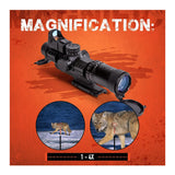 Firefield RapidStrike 1-4x24 Riflescope Kit with Pop-Up Locking Turrets and 5 Brightness (Black)