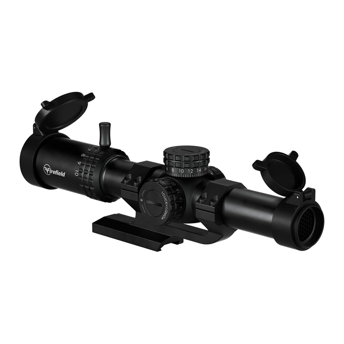 Firefield RapidStrike 1-10x24 Fogproof Riflescope Kit with BDC Reticle and Locking Turrets (Black)