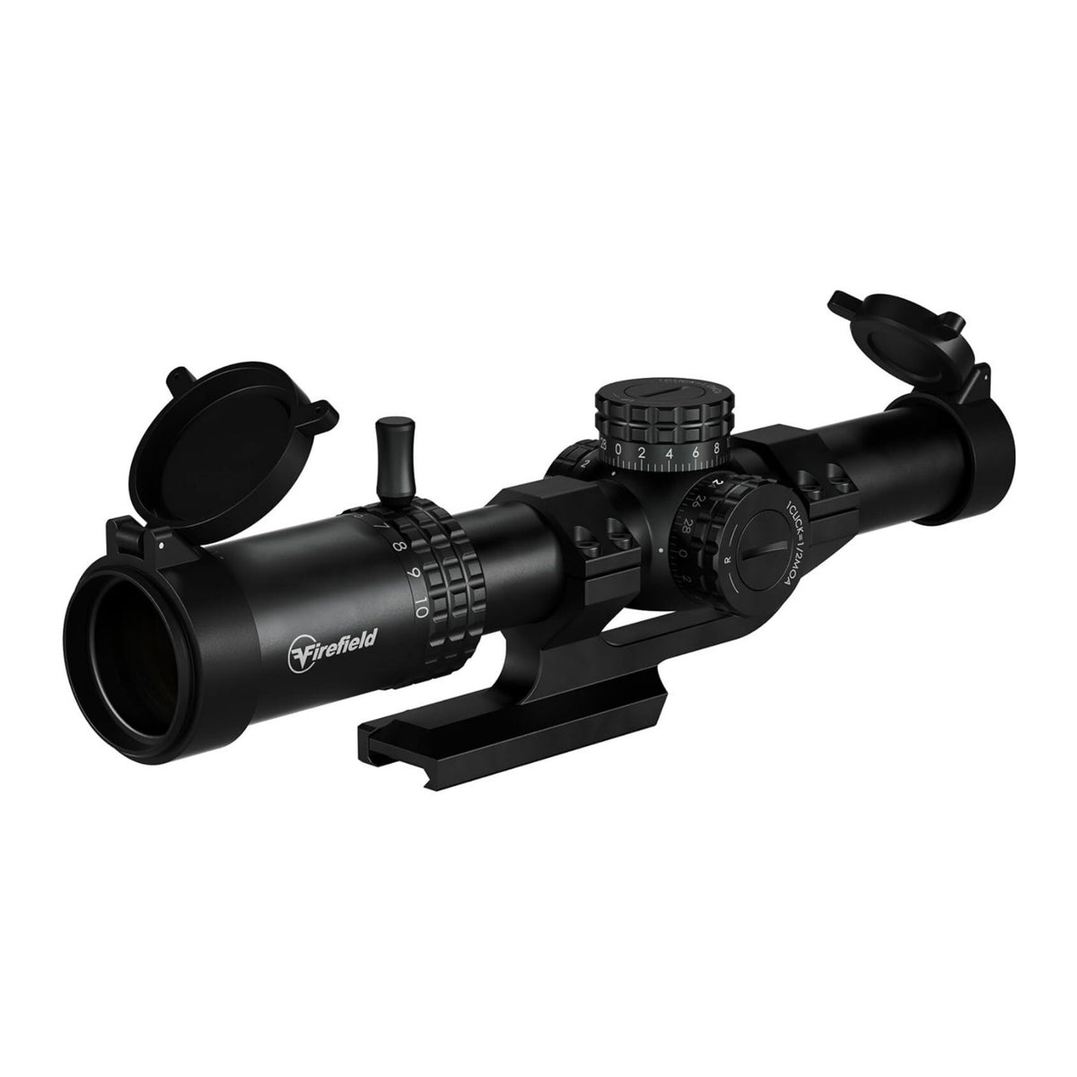 Firefield RapidStrike 1-10x24 Fogproof Riflescope Kit with BDC Reticle and Locking Turrets (Black)