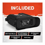 Firefield Hexcore HD 1-3x Digital Night Vision IR Illuminator Binocular with 1280x720 Sensor (Black)