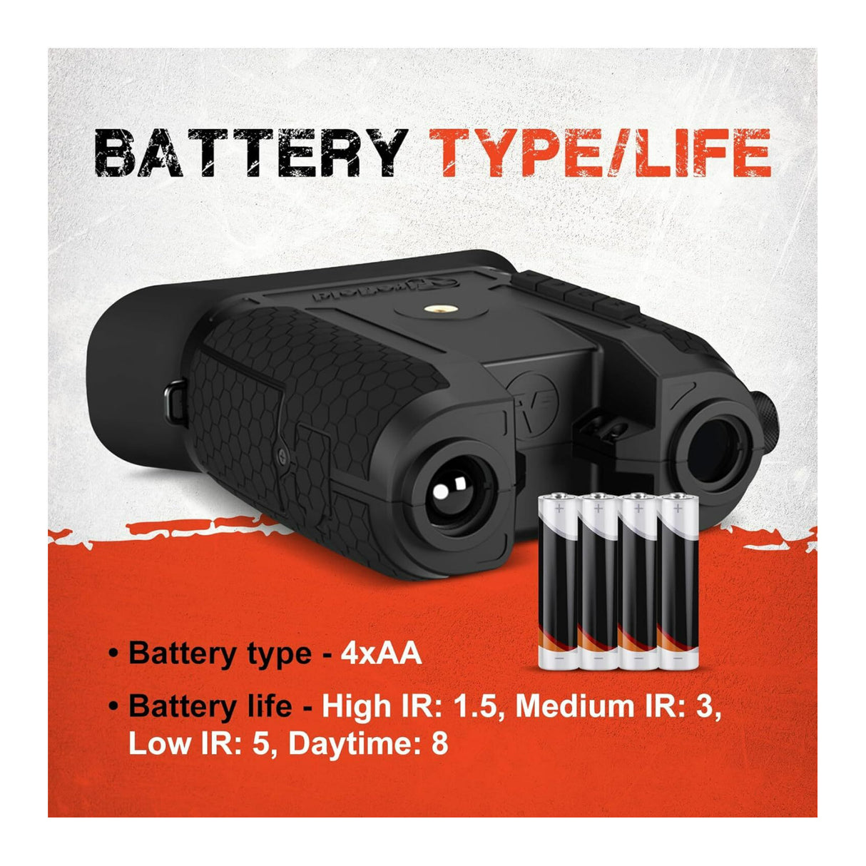 Firefield Hexcore HD 1-3x Digital Night Vision IR Illuminator Binocular with 1280x720 Sensor (Black)