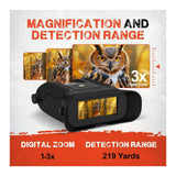 Firefield Hexcore HD 1-3x Digital Night Vision IR Illuminator Binocular with 1280x720 Sensor (Black)