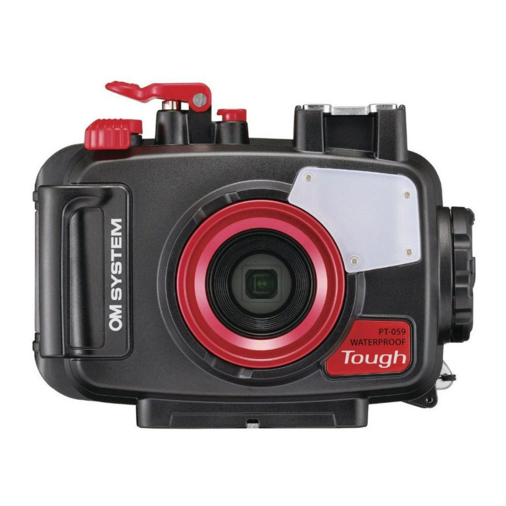 OM SYSTEM PT-059 Underwater Camera Housing for TG-6 and TG-7 Cameras (Red and Black)