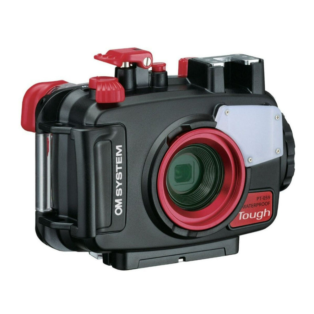 OM SYSTEM PT-059 Underwater Camera Housing for TG-6 and TG-7 Cameras (Red and Black)