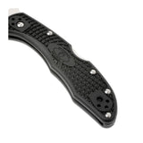 Spyderco Delica 4 7.125-Inch VG-10 Stainless Steel Saber-Ground Blade FRN Folding Knife (Black)