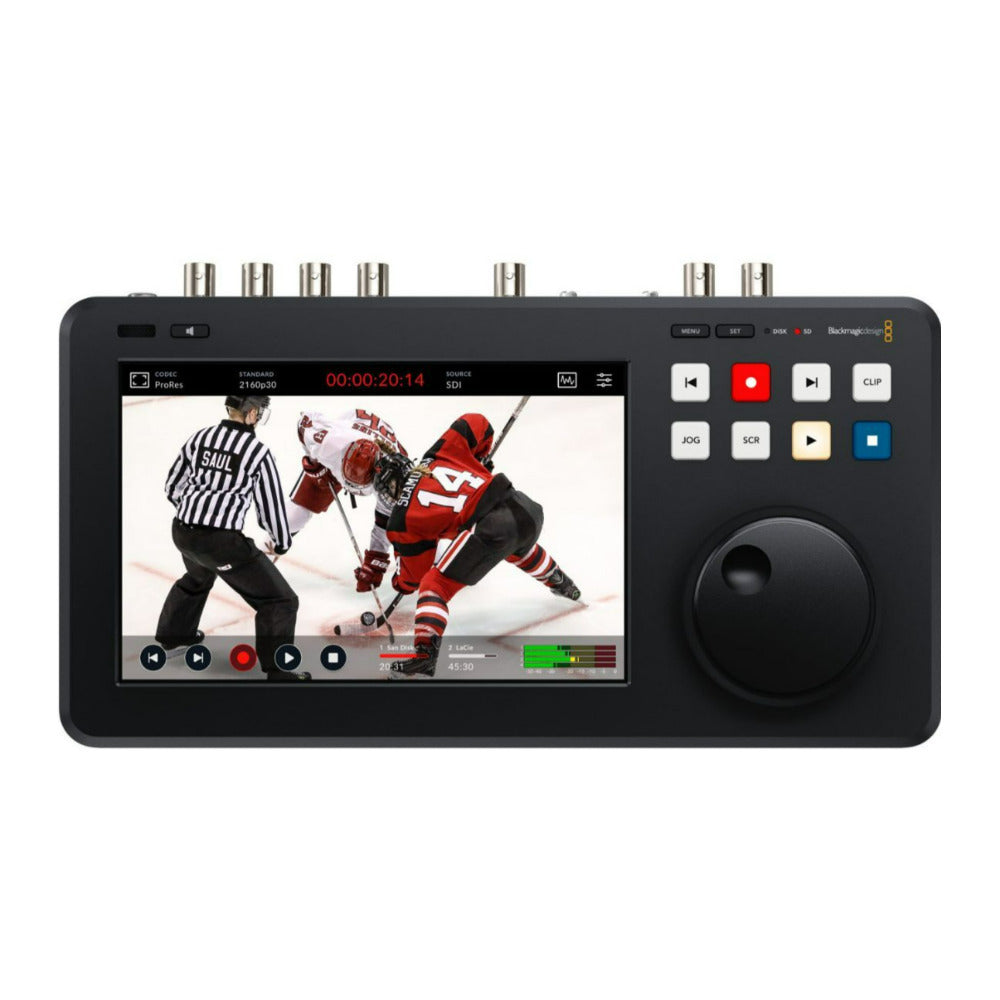 Blackmagic HyperDeck Shuttle 4K Pro – Desktop with 7in HDR LCD and Multi-Format Ultra HD Playback