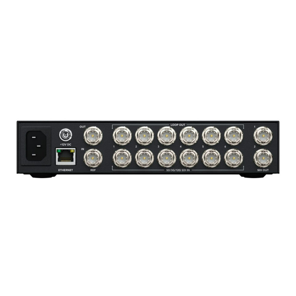 Blackmagic Design Videohub Mini 6x2 12G Zero Latency Video Router with 6 12G-SDI Inputs (Black)
