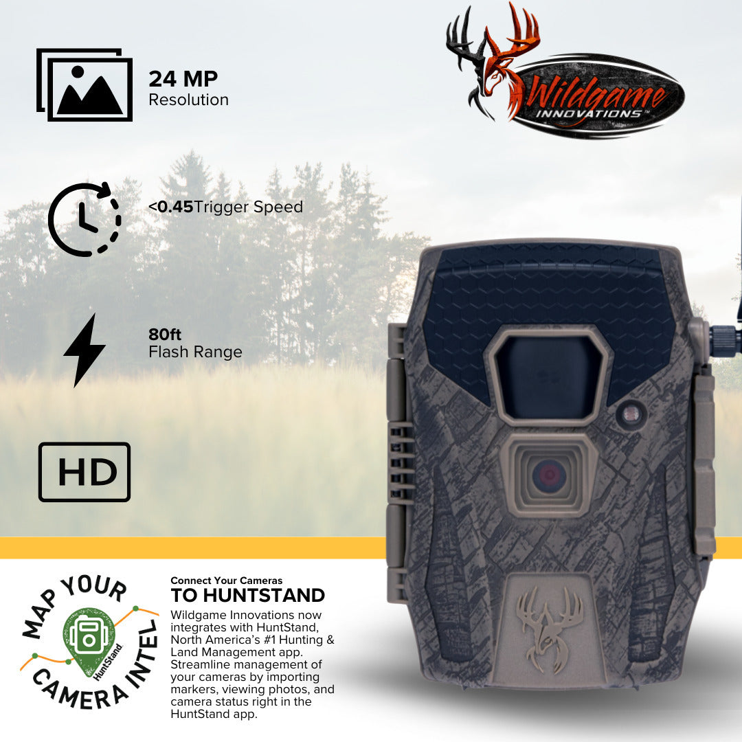 Wildgame Innovations Terra XT 2.0 24MP 720p Video Cellular Camera (Gray) with Memory Card Bundle