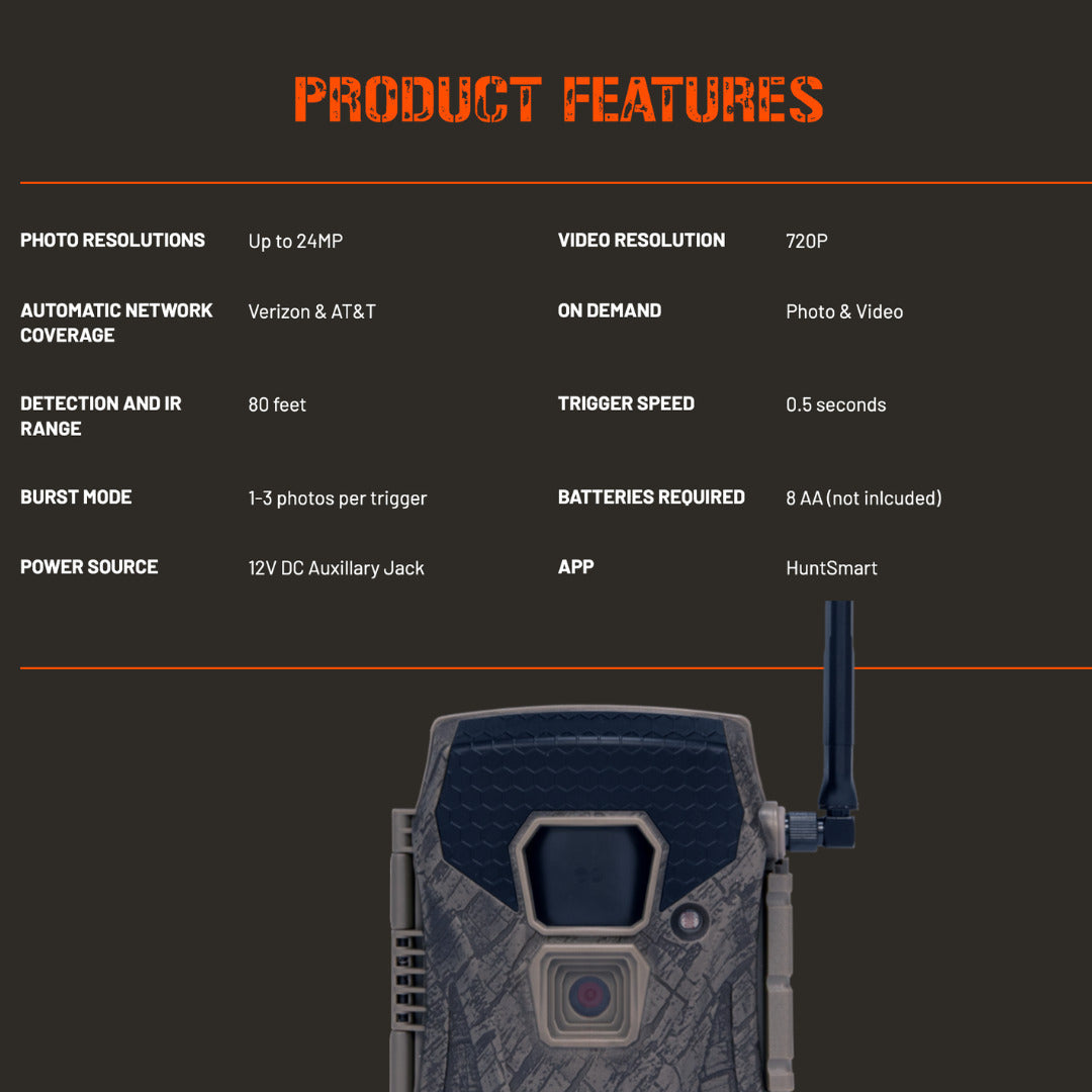 Wildgame Innovations Terra XT 2.0 24MP 720p Video Cellular Camera (Gray) with Memory Card Bundle