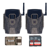 Wildgame Innovations Terra XT 2.0 24MP Cellular Camera (Gray, 2-Pack) with 2 x Memory Card Bundle