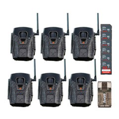 Wildgame Innovations Terra XT 2.0 24MP Cellular Camera (Gray, 6-Pack) with 6 x Memory Card Bundle