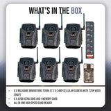 Wildgame Innovations Terra XT 2.0 24MP Cellular Camera (Gray, 6-Pack) with 6 x Memory Card Bundle