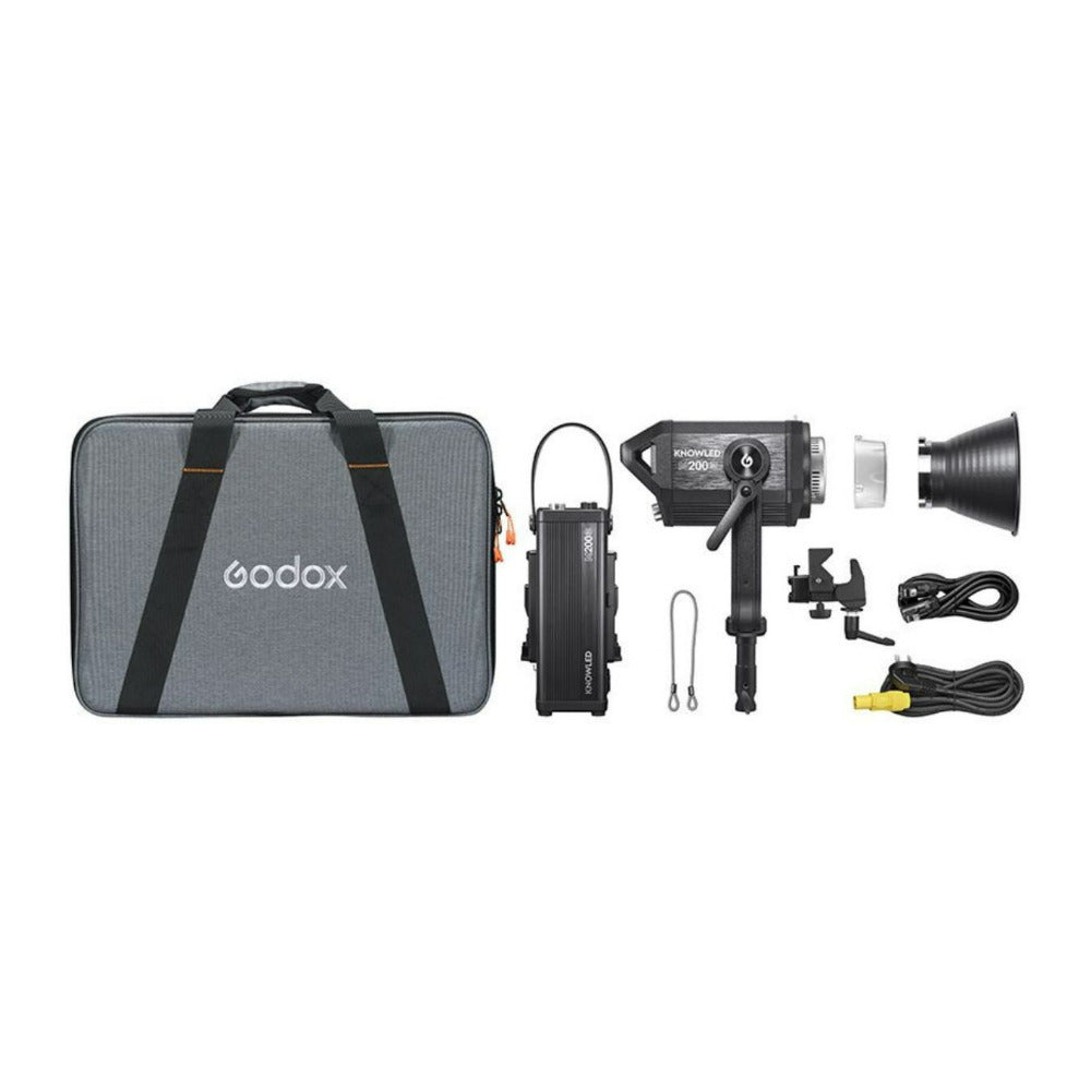 Godox M200Bi Knowled Bi Color Black LED Light with Quiet Cooling System (Open Box)