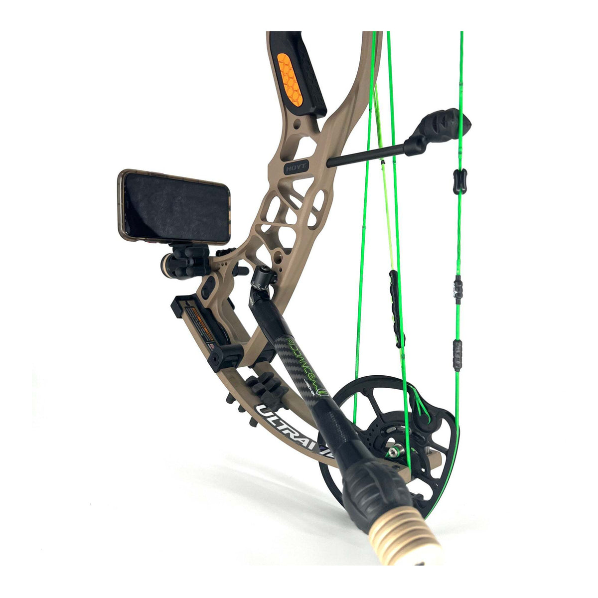 Painted Arrow Mag Pro Plus Stubby Smartphone Mount for Bows with Lower Threaded Stabilizer Port