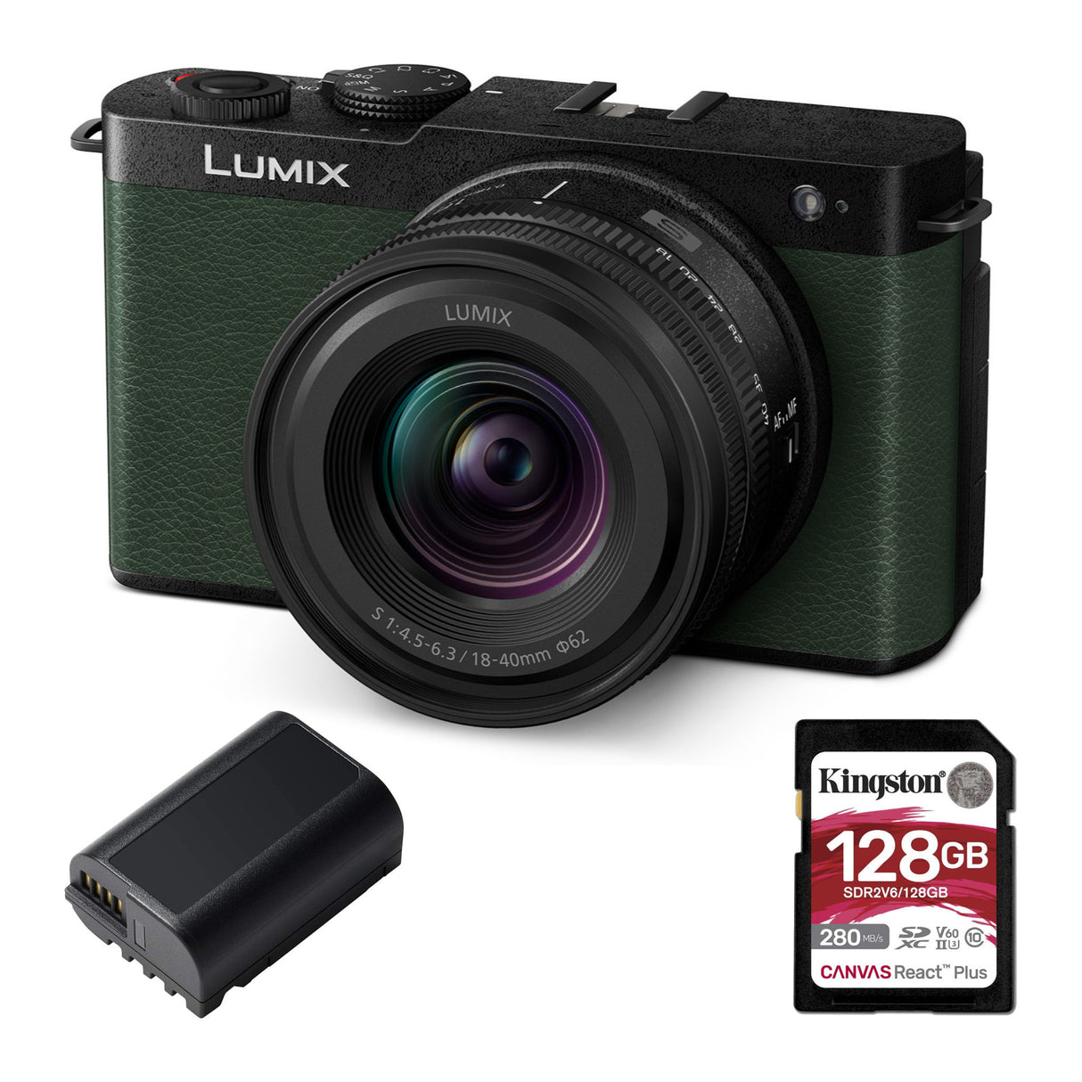 Panasonic Lumix S9N Full-Frame Mirrorless Camera with Lumix S9 1840 Lens Kit (Green) Bundle