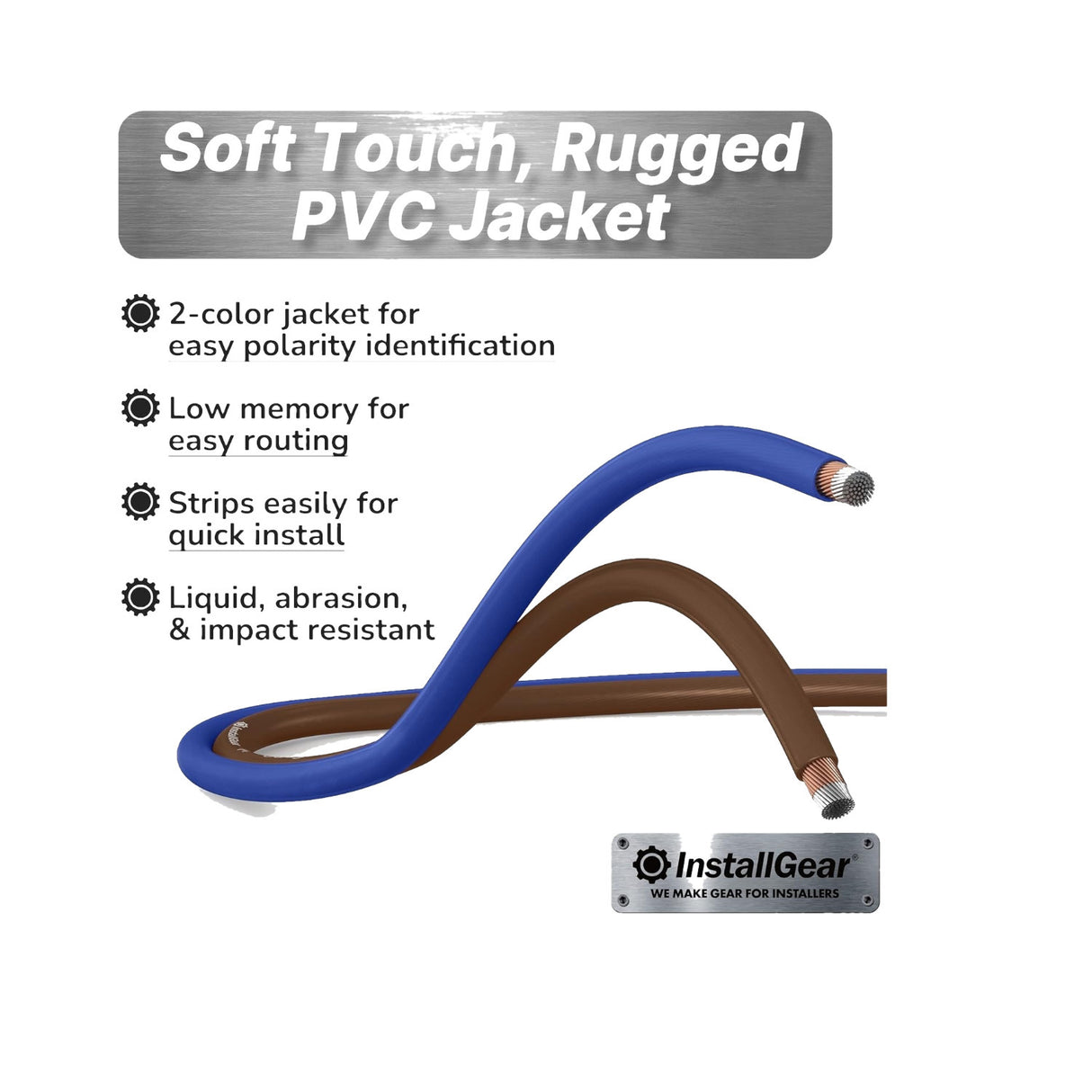 InstallGear 14 Gauge Speaker Wire Cable (100ft) with 12 Banana Plugs