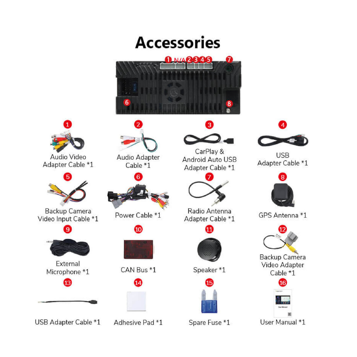 Eonon Android 13 Wireless Car Play & Auto Car Radio - 8 Inch IPS Touchscreen