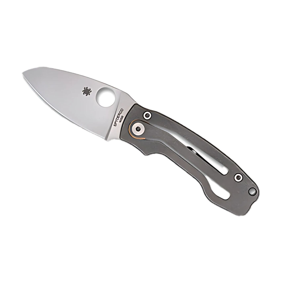 Spyderco PITS 2 SLIPIT Folding Knife with M398 Steel Blade and Titanium Handle