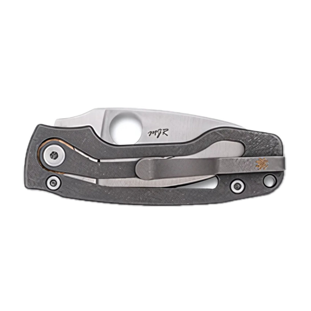 Spyderco PITS 2 SLIPIT Folding Knife with M398 Steel Blade and Titanium Handle