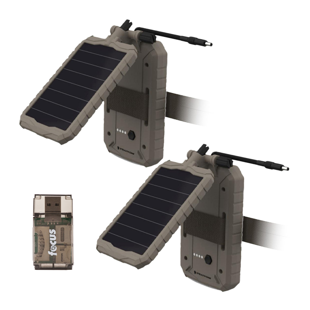 Stealth Cam Lithium Solar Power Panel (2-Pack) with Card Reader